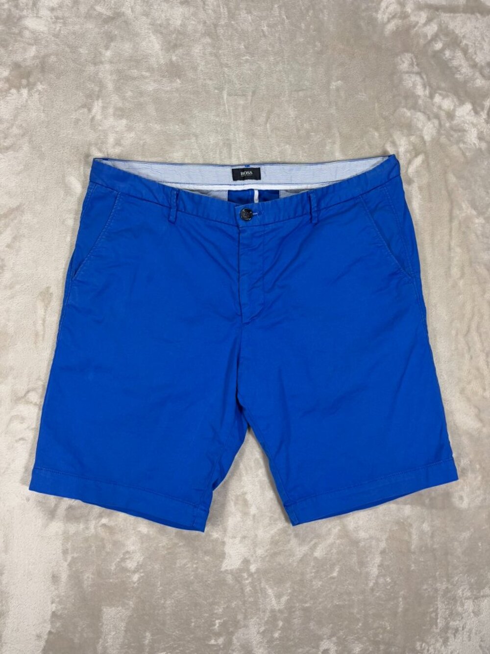 Boss Hugo Boss Men's Shorts Flat Front Chino Blue - Size 36R